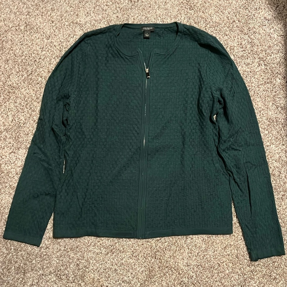 Ann Taylor zip up cardigan